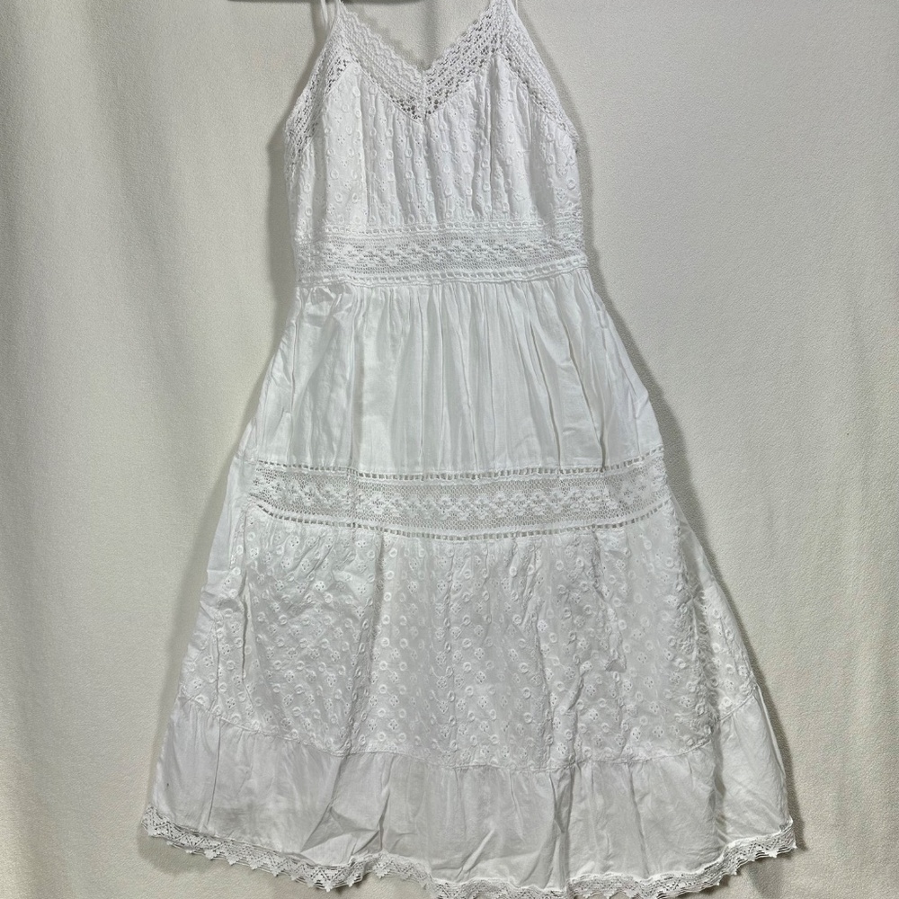Corte Hindu White Cotton Dress